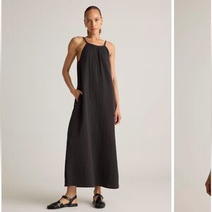 NWT: Quince 100% Cotton Black Maxi Dress